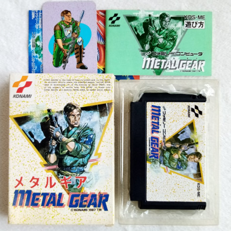 Metal Gear With Card Famicom (Nintendo FC) Japan Ver. TBE Action MGS Konami 1987 KDS-ME