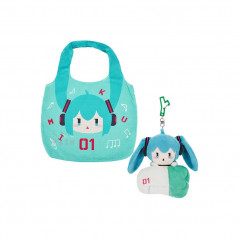 Hatsune Miku Plush Pouch + Eco Bag Japan New Good Smile Pochette En Peluche