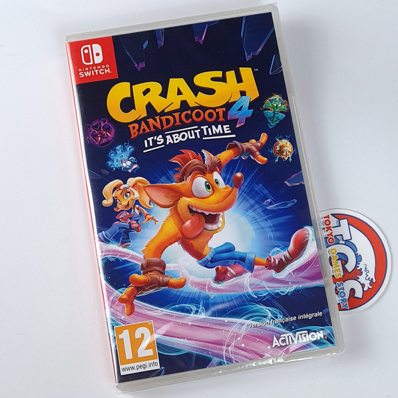 Crash Bandicoot 4: It's About Time Switch FR Physical Game In EN-FR-DE-ES-IT NEW Platform Activision