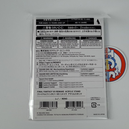 Final Fantasy VII Remake: Reno Acrylic Stand Square Enix Japan New
