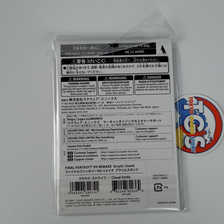 Final Fantasy VII Remake: Cloud Strife Acrylic Stand Square Enix Japan New