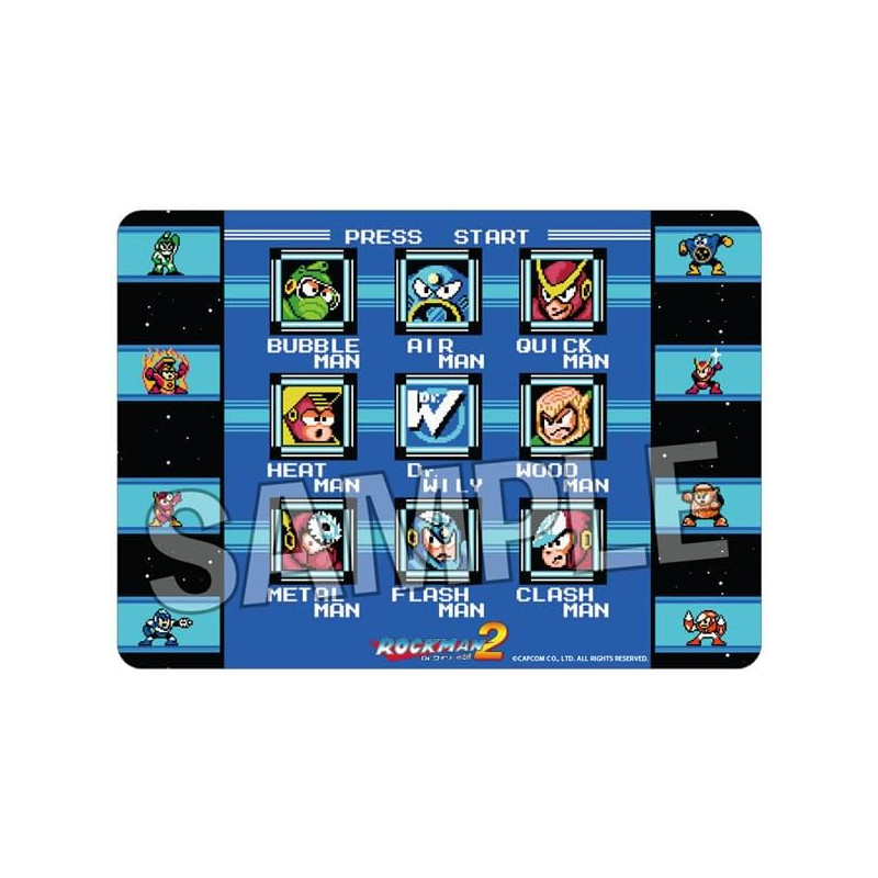 Rockman 2 Illustrated Play & Mouse Mat NT (Select Stage) Japan New Mega Man