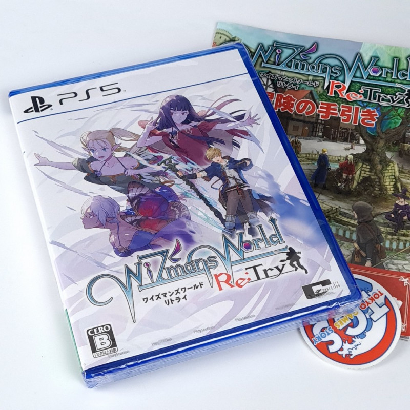 WiZmans World Re:Try +Book PS5 Japan Physical Game (J-RPG) NEW