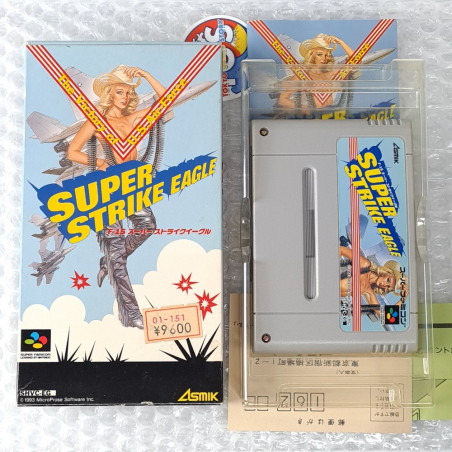F-15 Super Strike Eagle +Reg.Card Super Famicom Japan (Nintendo SFC) Asmik Ace Shooting