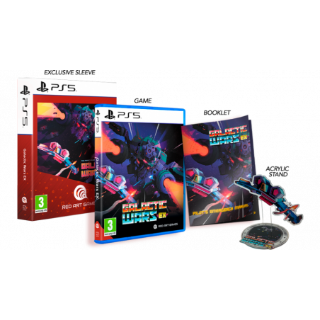 Galactic Wars EX EXCLUSIVE EDITION +Coin RAG-003 PS5 NEW Red Art Games SHMUP