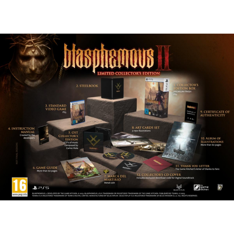 BLASPHEMOUS 2 Collector's Edition PS5 Euro Game In EN-FR-DE-ES-IT NEW Sealed MetroidVania Soul-Like