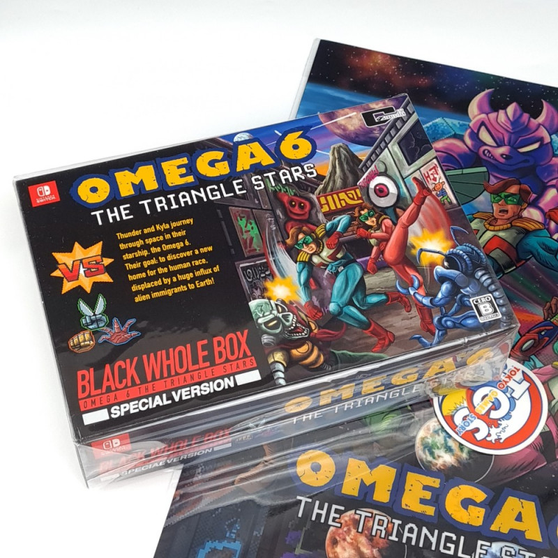 OMEGA 6: The Triangle Stars Black Whole Box Nintendo Switch Japan New (RPG)