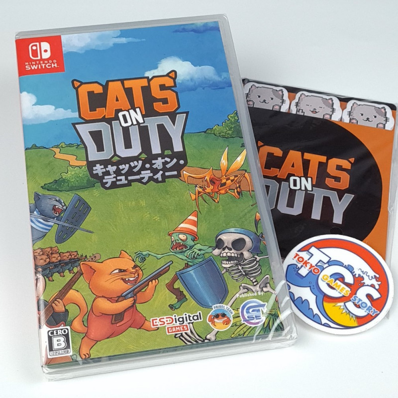 Cats on Duty +Bonus Switch Japan Game in Multi-Language (Real Time Strategy) New