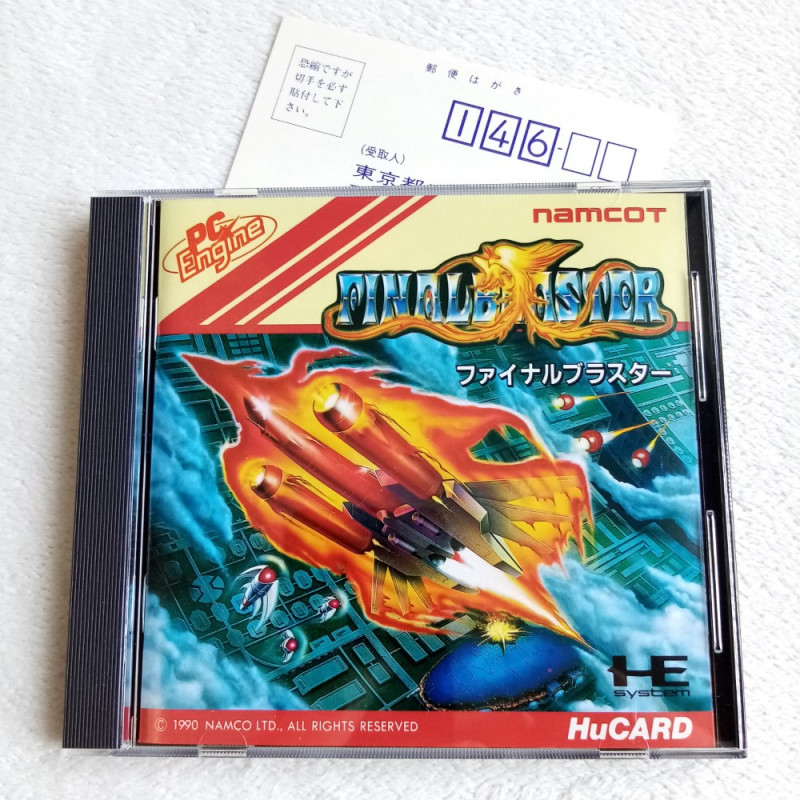 Final Blaster Nec PC Engine Hucard Japan Ver. Mint Wth Reg.Card PCE Shmup Shooting Namco 1990 (DV-LN1)