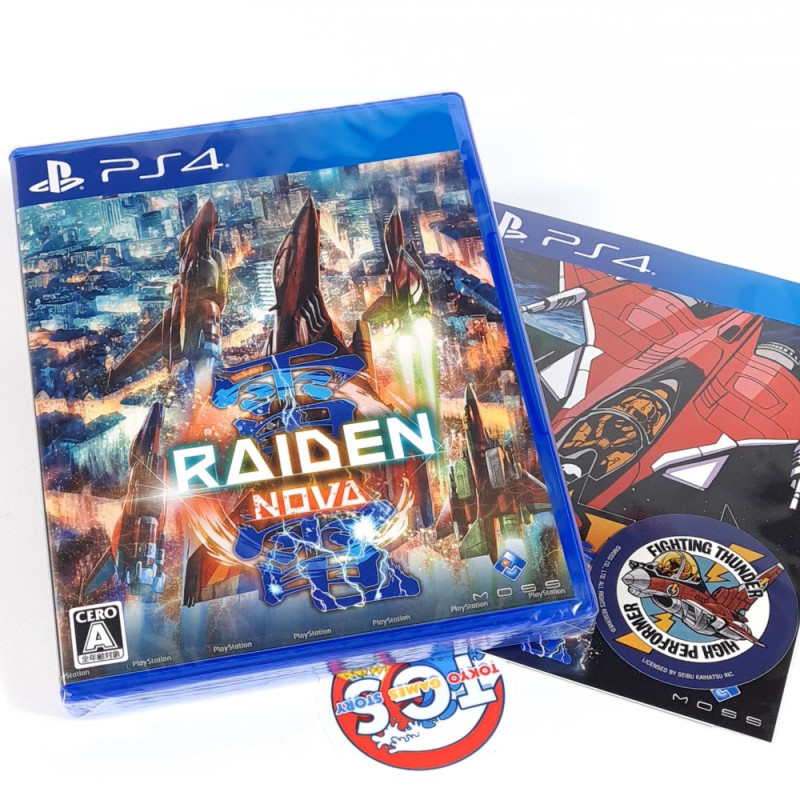 Raiden NOVA +Preorder Bonus PS4 Japan Game in ENGLISH New (Shmup/Shoot'em up/twin-stick 2D)