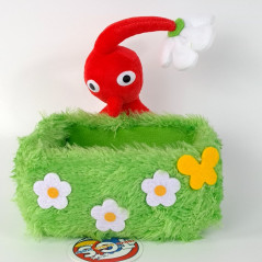 Plush Peluche San-Ei Pikmin Accessory Case Grass Storage Red Pikmin Japan New