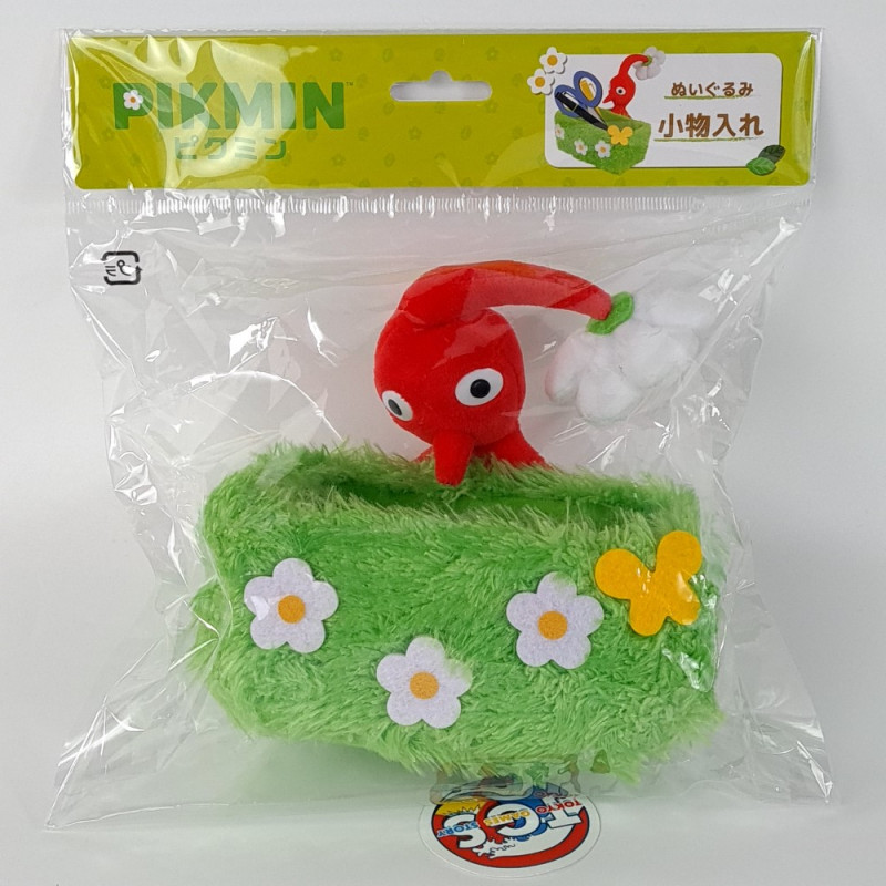 Plush Peluche San-Ei Pikmin Accessory Case Grass Storage Red Pikmin Japan New