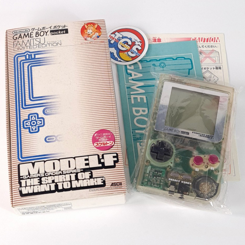 Console Game Boy Pocket Skeleton Model-F Famitsu Japan Limited Edition (Near New)