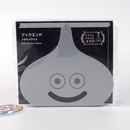 Dragon Quest Smile Slime Metal Bookends Book Stand Serre-livres (Gray) Japan New