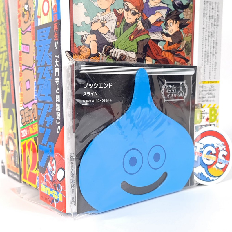 Dragon Quest Smile Slime Metal Bookends BookStand (Bleu) Japan New