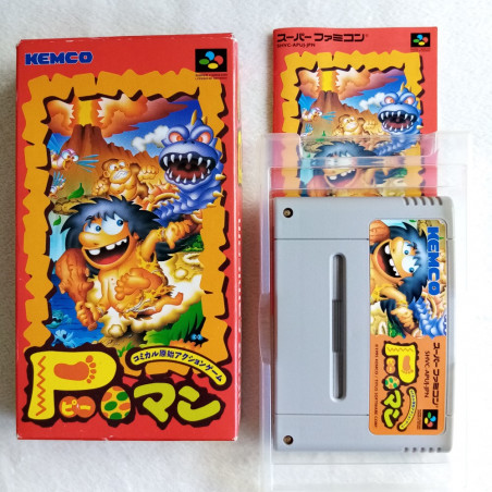 P-Man Super Famicom (Nintendo SFC) Japan Ver. Prehistorik Man Kemco Comical Action 1995 SHVC-P-APUJ