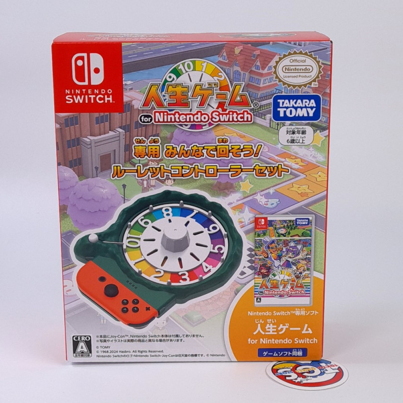 Game of Life (Jinsei) + Spin Roulette Controller Set For Nintendo Switch NEW