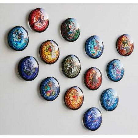 Kingdom Hearts Glass Magnet (Full Set Box of 14 Pieces) Disney/Square Enix Japan New