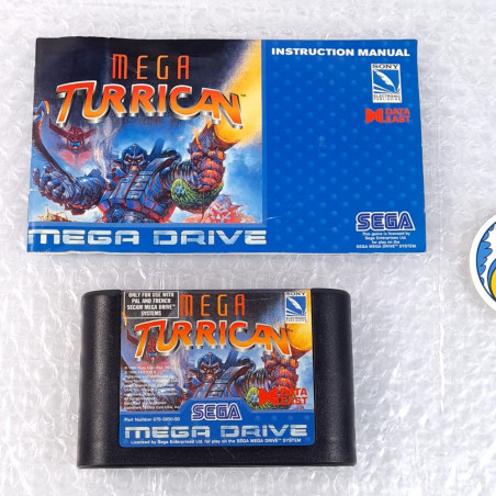 Mega Turrican +Acrylic Case Megadrive Pal-Euro Sega Mega Drive Action DATA EAST 1994