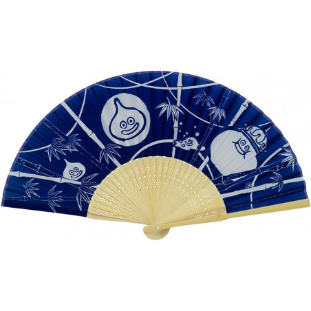 Dragon Quest Dragon Worrior Smile Slime Japanese Series Folding Fan Blue JP New