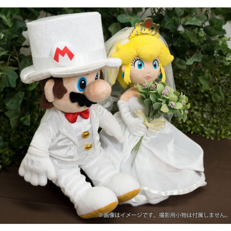 Plush Peluche Super Mario Odyssey Mario & Peach Wedding Style Sanei Japan New