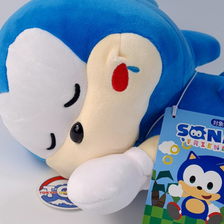 SONIC & FRIENDS Soft Plush Peluche Cushion SLEEPING SONIC (33CM) SEGA Japan New