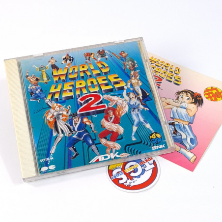 WORLD HEROES 2 CD Original Soundtrack OST Japan SNK Game Music (+Sticker)