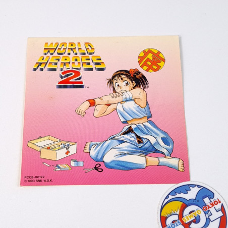 WORLD HEROES 2 CD Original Soundtrack OST Japan SNK Game Music (+Sticker)