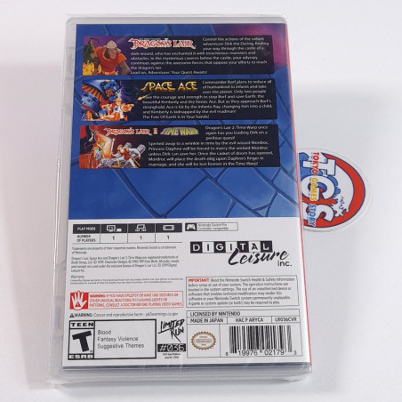 Dragon's Lair Trilogy Switch USA NEW Limited Run Game (Multi-Languages/Aventure)