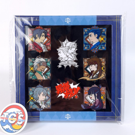 Ace Attorney 123 Gyakuten Saiban Pin Badge Set Fanthful Japan Official New