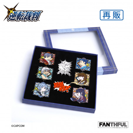 Ace Attorney 123 Gyakuten Saiban Pin Badge Set Fanthful Japan Official New