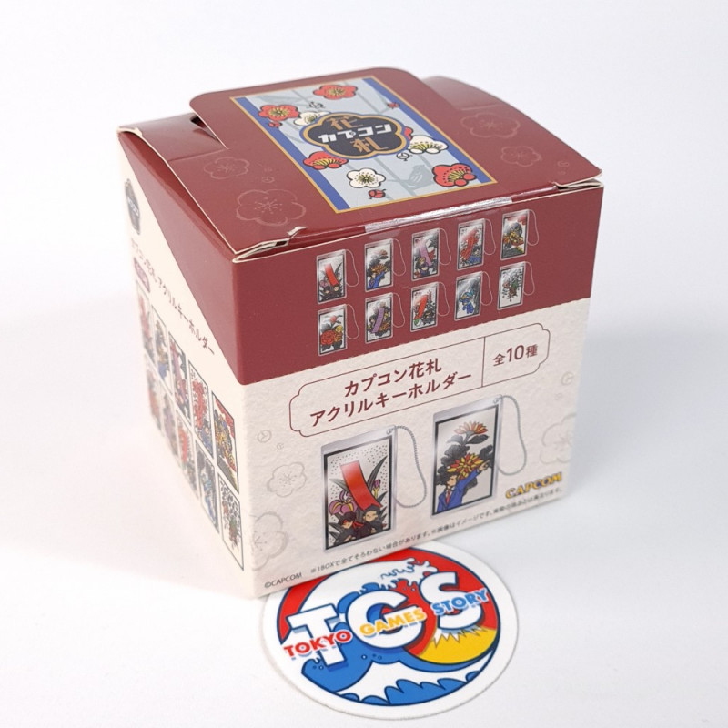 Capcom Hanafuda Acrylic Key Holder Keychain Full Set 10 Pieces Box Japan New
