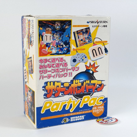 Bomberman Party Pac SBOM MultiTap + JoyCard Hudson Set Sega Saturn TBE/Unused