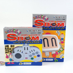 Bomberman Party Pac SBOM MultiTap + JoyCard Hudson Set Sega Saturn TBE/Unused