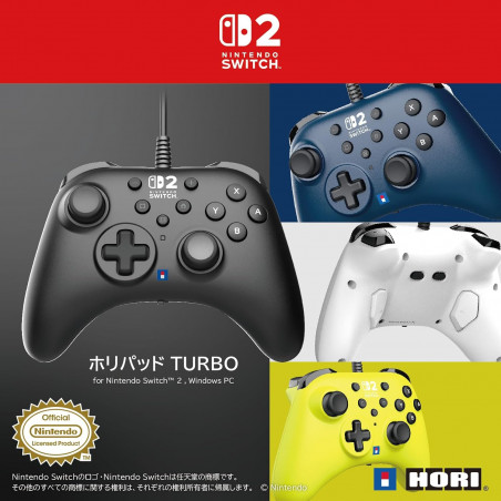 Controller HORIPAD Turbo for Nintendo Switch 1 & 2 & PC (Navy) Japan New