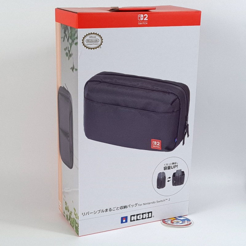 Reversible Full Storage Bag for Nintendo Switch 1 & 2 (Black) Hori Japan New
