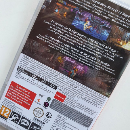Streets Of Rage 4 Anniversary Edition SWITCH FR Ver.NEW Merge Games BEAT THEM ALL 5060264379989 Bare Knuckle Nintendo