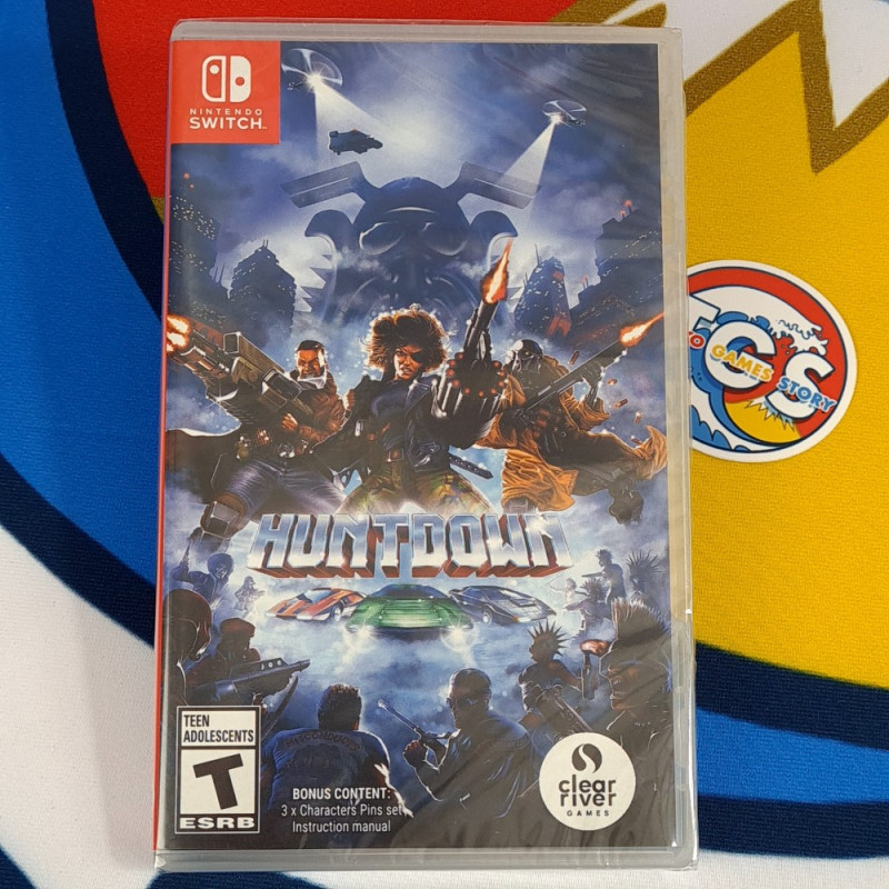 Huntdown Switch Japan Physical Game In EN-FR-DE-ES-IT-CH-JP NEW Action Retro Shoot