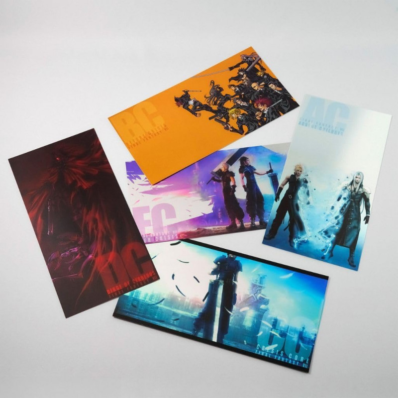 Final Fantasy VII FF Series Metallic Large Postcard Set SQEX Japan Official New