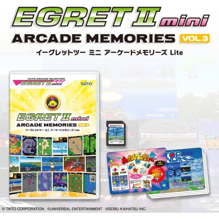 Egret II Mini Arcade Memories VOL.3 Lite Taito Japan (10gamesCard+InstruCards) Preorder/Précommande
