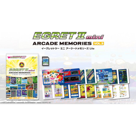 Egret II Mini Arcade Memories VOL.3 Lite Taito Japan (10gamesCard+InstruCards) Preorder/Précommande