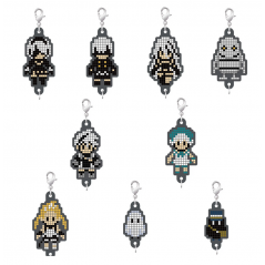 NieR Series Rubber Strap Collection Pixel Art Vol.2 Full Set of 9 Pieces JPN New