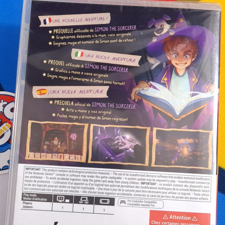 Simon the Sorcerer Origins Switch EU Physical Game [Multilingual/Adventure] NEW