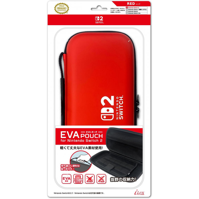 Storage EVA (Red) Pouch Nintendo Switch 2 Japan New (Region Free/Officially Licensed)