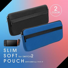 Slim Soft POUCH (Blue) for Nintendo Switch 2 Japan New (Region Free/Allone Official)