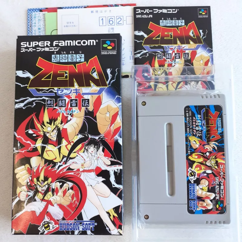 鬼神童子ＺＥＮＫＩ烈闘雷伝 Super Famicom Japan Ver. TBE MINT Action Hudson Soft  (Nintendo SFC) Battle