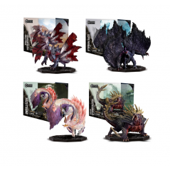 CAPCOM FIGURE BUILDER CUBE MONSTER HUNTER Box Set of 4 Figurines PVC & ABS Japan