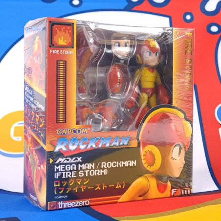 RockMan MDLX Mega Man Fire Storm Action Figure 10CM Figurine Three Zero JPN New