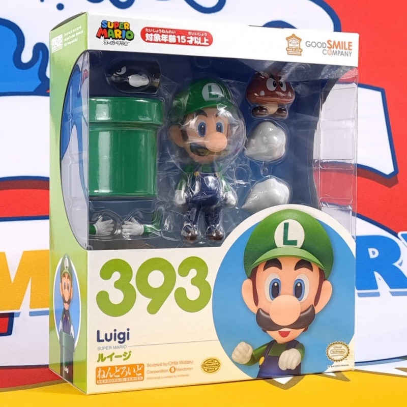 Super Mario Luigi Figure Nendoroid No.393 Figurine Good Smile Company Japan New