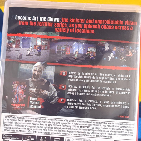 Terrifier The ARTcade Game +bonus Nintendo Switch EU [Multilingual/Horror Arcade] NEW